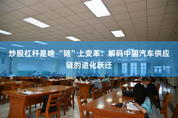 炒股杠杆是啥 “链”上变革：解码中国汽车供应链的进化跃迁