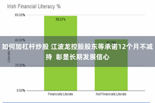 如何加杠杆炒股 江波龙控股股东等承诺12个月不减持  彰显长期发展信心